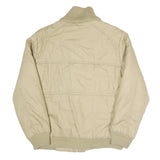 Womens Beige Zip Jacket L Polyester Blend Plain Lightweight Casual