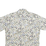 PIERRE CARDIN Mens Beige Leaf Print Cotton Blend Casual Shirt L Lightweight