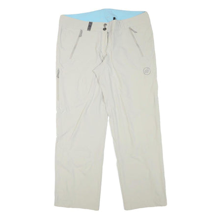 MAMMUT Womens Polyester Blend Beige Regular Fit Straight Trousers W37 L30