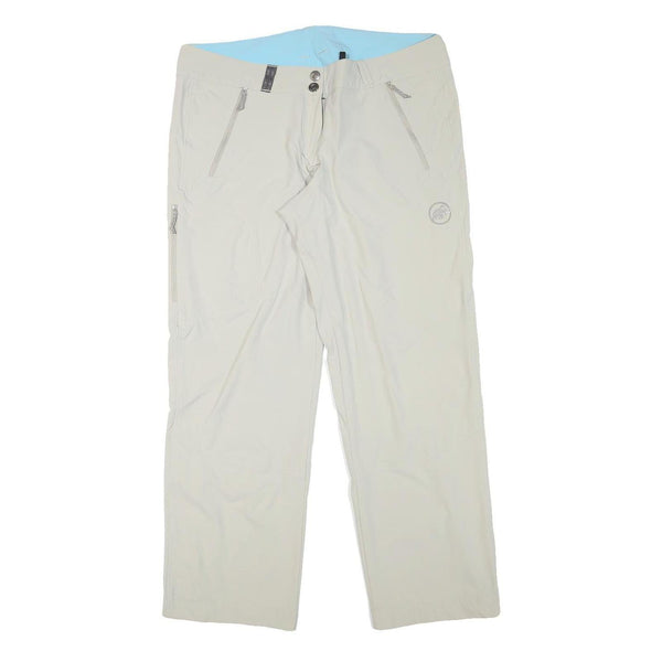MAMMUT Womens Polyester Blend Beige Regular Fit Straight Trousers W37 L30