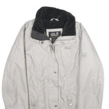 JACK WOLFSKIN Womens Beige Jacket UK 12 Polyester Outdoor Zip Plain