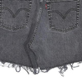 LEVI'S Womens Shorts Black Denim Cut-Off Distressed S W35 Casual Summer