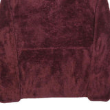 REEBOK Womens Maroon Jumper Plain 1/4 Zip Pullover XL Soft Polyester Comfort