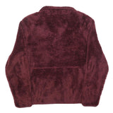 REEBOK Womens Maroon Jumper Plain 1/4 Zip Pullover XL Soft Polyester Comfort