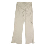 BLUE BASIC Womens Cotton Blend Beige Regular Fit Straight Leg Trousers W32 L32
