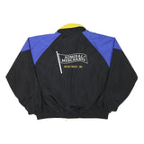 TN MOUNTAIN Mens Black & Blue Outdoor Jacket XL Polyester Blend Zip Colourblock