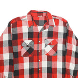 FIVE BROTHERS Mens Red Black White Check Shirt 2XL Button Long Sleeve Flannel