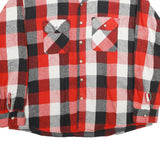 FIVE BROTHERS Mens Red Black White Check Shirt 2XL Button Long Sleeve Flannel