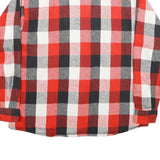 FIVE BROTHERS Mens Red Black White Check Shirt 2XL Button Long Sleeve Flannel