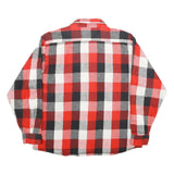 FIVE BROTHERS Mens Red Black White Check Shirt 2XL Button Long Sleeve Flannel