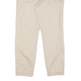 Beige Womens Cotton Blend Regular Fit Straight Leg Trousers W32 L28 Classic