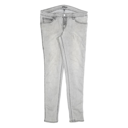 LEVI'S Line 8 Womens Jeans Grey Slim Skinny Denim Light Wash W32 L32