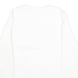 LEVI'S Mens White Cotton Blend Crew Neck Sweatshirt M Logo Printed Pullover