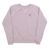 FILA Womens Pink Crew Neck M Sweatshirt Cotton Blend Light Purple Casual Wear
