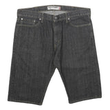 LEVI'S Mens Black Denim Shorts Slim Straight XL W38 Casual Cotton