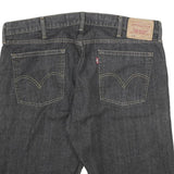 LEVI'S Mens Black Denim Shorts Slim Straight XL W38 Casual Cotton