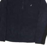 NAUTICA Mens Navy & Black Plain Pullover Jumper Crew Neck Regular XL