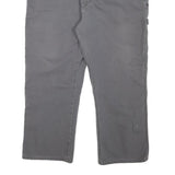 DICKIES Mens Regular Grey Cotton Blend Workwear Trousers W38 L25 Utility Zip
