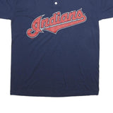 RUSSELL ATHLETIC Mens Navy Blue Indians Graphic T-Shirt M Short Sleeve Crew Neck