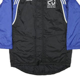 ADIDAS Mens Black & Blue Sports Zip Jacket L Polyester Blend Classic Casual