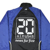 ADIDAS Mens Black & Blue Sports Zip Jacket L Polyester Blend Classic Casual
