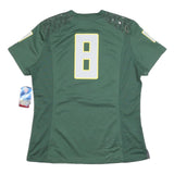 NIKE Womens Green Oregon Football T-Shirt L Short Sleeve V-Neck Athletic