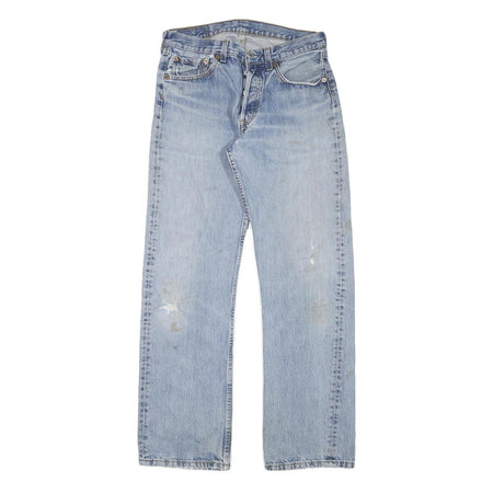 LEVI'S 501 Mens Jeans Blue Regular Straight Denim Light W29 L30 Classic Fit