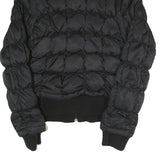 PUMA Womens Black Quilted Jacket S Polyester Blend Zip Casual Sportswear