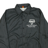 PLA-JAC Mens Black Armco Electric Repair Button Jacket L Polyester Plain