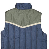 ARIZONA JEAN COMPANY Mens Blue & Green Jacket XL Polyester Blend Plain Zip Vest