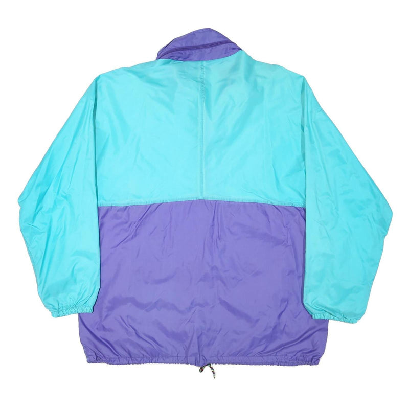 AQUA GUARD Mens Turquoise & Purple Outdoor Jacket XL Polyester Blend Colourblock