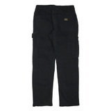 CAT Mens Cotton Blend Black Regular Leg Trousers W32 L32 Workwear Zip Closure