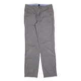 J.CREW Mens Regular Fit Grey Cotton Blend Zip Trousers W30 L32 Casual Classic