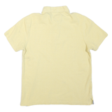 TOMMY HILFIGER Mens Yellow Polo Shirt Short Sleeve Cotton Blend L Casual Wear