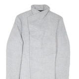 ZARA Mens Grey Wool Blend Slim Jacket S Plain Button Closure Contemporary