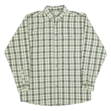 WRANGLER Mens Green & White Check Shirt XL Long Sleeve Cotton Comfortable Casual