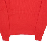 VAN HEUSEN Womens Red Plain Acrylic Crew Neck Basic Knit XL Jumper Soft