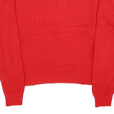 VAN HEUSEN Womens Red Plain Acrylic Crew Neck Basic Knit XL Jumper Soft