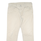 LEVI'S Mens Cotton Blend Beige Classic Straight Trousers W36 L27 Casual Comfort