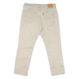 LEVI'S Mens Cotton Blend Beige Classic Straight Trousers W36 L27 Casual Comfort