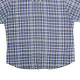 WRANGLER Mens Blue & White Checked Shirt XL Western Casual Cotton Blend