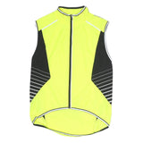 DECATHLON Mens Yellow & Black Cycling Gilet S Polyester Zip Reflective
