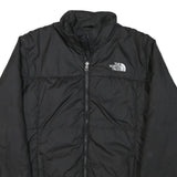 THE NORTH FACE Mens Black Outdoor Jacket M Polyester Blend Plain Zip Warm