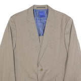 JOOP! Mens Beige Casual Jacket L Woven Button Closure Two Button Design