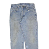 CARHARTT Mens Relaxed Blue Denim Jeans W33 L32 Cotton Blend Zip Casual Workwear