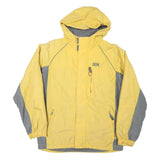 MISTY HARBOR Mens Yellow & Grey Zip Jacket S Polyester Blend Outdoor Casual