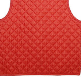Womens Red Quilted Jacket S Polyester Button Closure Pockets Casual Vest