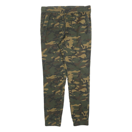 CLOCKHOUSE Mens Slim Camouflage Drawstring Cotton Blend Trousers W34 L30 Casual