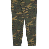 CLOCKHOUSE Mens Slim Camouflage Drawstring Cotton Blend Trousers W34 L30 Casual