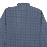 TOMMY HILFIGER Mens Blue Check Shirt XL Button-Down Collar Long Sleeve Cotton